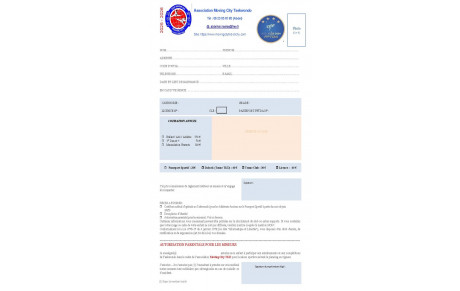 Formulaires d'inscription et planning 2025 - 2026