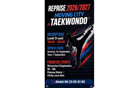 REPRISE DES COURS SAISON 2026 - 2027 ET FORUM DES SPORTS